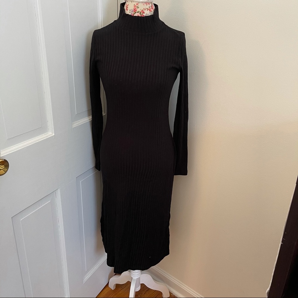 LOFT ✨NWTs✨ Ribbed Mock Neck Midi Dress